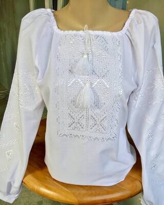 Вишиванка, жіноча вишивана блузка на домотканому полотні (Арт. 02970)