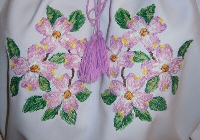 Вишиванка, сукня "Рожеві квіти" (Арт. 01569)