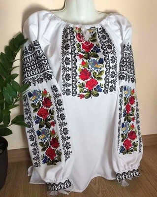 Вишиванка, жіноча вишивана блузка "Борщівська" (Арт. 02985)