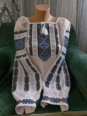 Вишиванка, жіноча вишивана блузка на домотканому полотні (Арт. 03042)