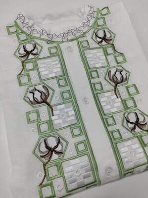 Вишиванка, чоловіча вишита сорочка на білому льоні "Бавовна" (Арт. 03050) Вишиванка, чоловіча вишита сорочка на білому льоні "Бавовна" (Арт. 03050)