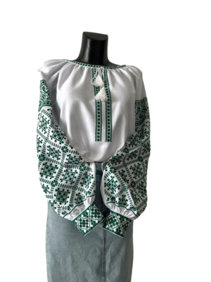 Вишиванка, жіноча вишивана блузка на домотканому полотні (Арт. 03051)