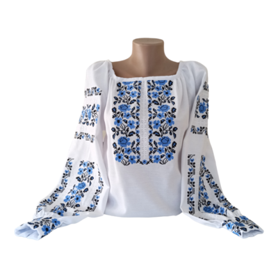 Вишиванка, жіноча вишивана блузка на домотканому полотні (Арт. 03061)