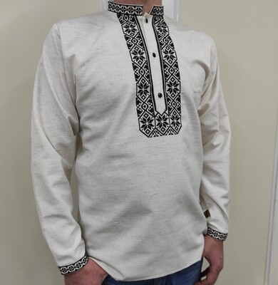 Вишиванка, чоловіча вишита сорочка на льоні (Арт. 03076) Вишиванка, чоловіча вишита сорочка на льоні (Арт. 03076)