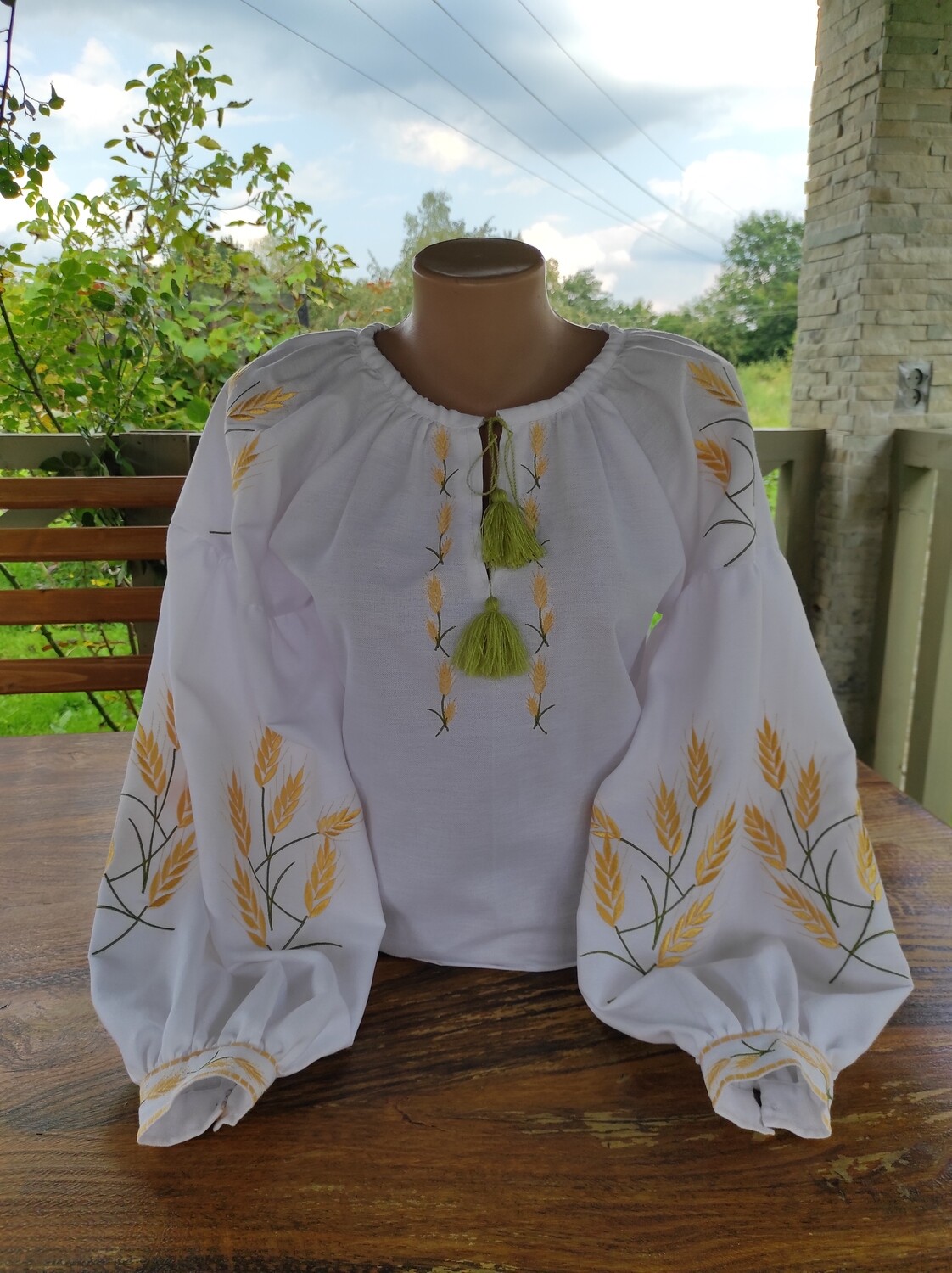 Вишиванка, жіноча вишивана блузка на домотканому полотні &quot;Колоски&quot; (Арт. 03106)