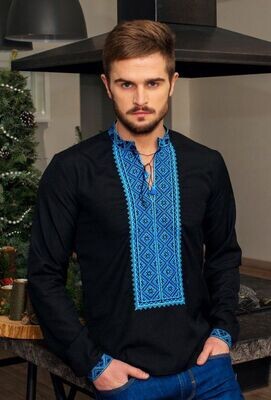 Чоловіча сорочка з унікальним орнаментом (Арт. 03111) Чоловіча сорочка з унікальним орнаментом (Арт. 03111)