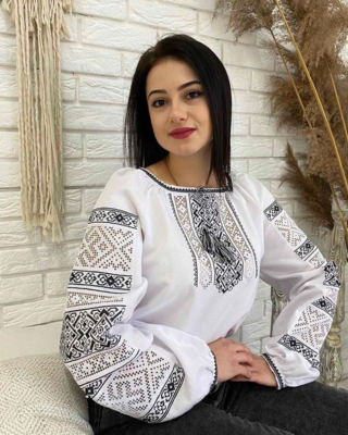 Вишиванка, жіноча вишивана блузка на домотканому полотні "Мережка" (Арт. 03153) Вишиванка, жіноча вишивана блузка на домотканому полотні "Мережка" (Арт. 03153)