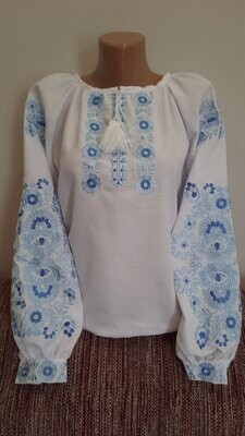 Вишиванка, жіноча вишивана блузка на домотканому полотні (Арт. 03222)