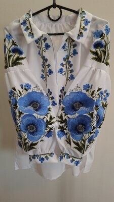 Вишиванка, жіноча вишивана блузка на домотканому полотні (Арт. 03223)