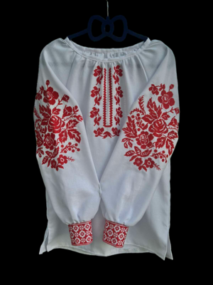 Вишиванка, жіноча вишивана блузка на домотканому полотні (Арт. 03241)