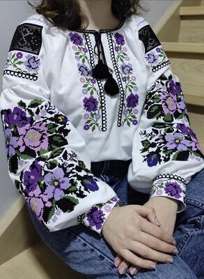 Вишиванка, жіноча вишивана блузка на домотканому полотні (Арт. 03265) Вишиванка, жіноча вишивана блузка на домотканому полотні (Арт. 03265)