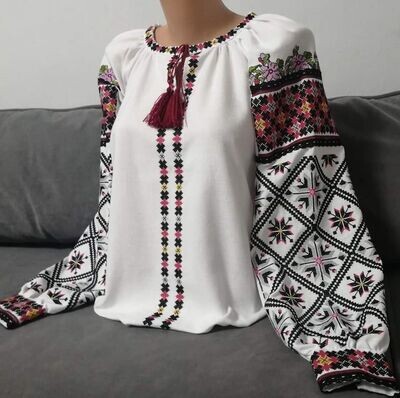 Вишиванка, жіноча вишивана блузка на домотканому полотні (Арт. 03286) Вишиванка, жіноча вишивана блузка на домотканому полотні (Арт. 03286)