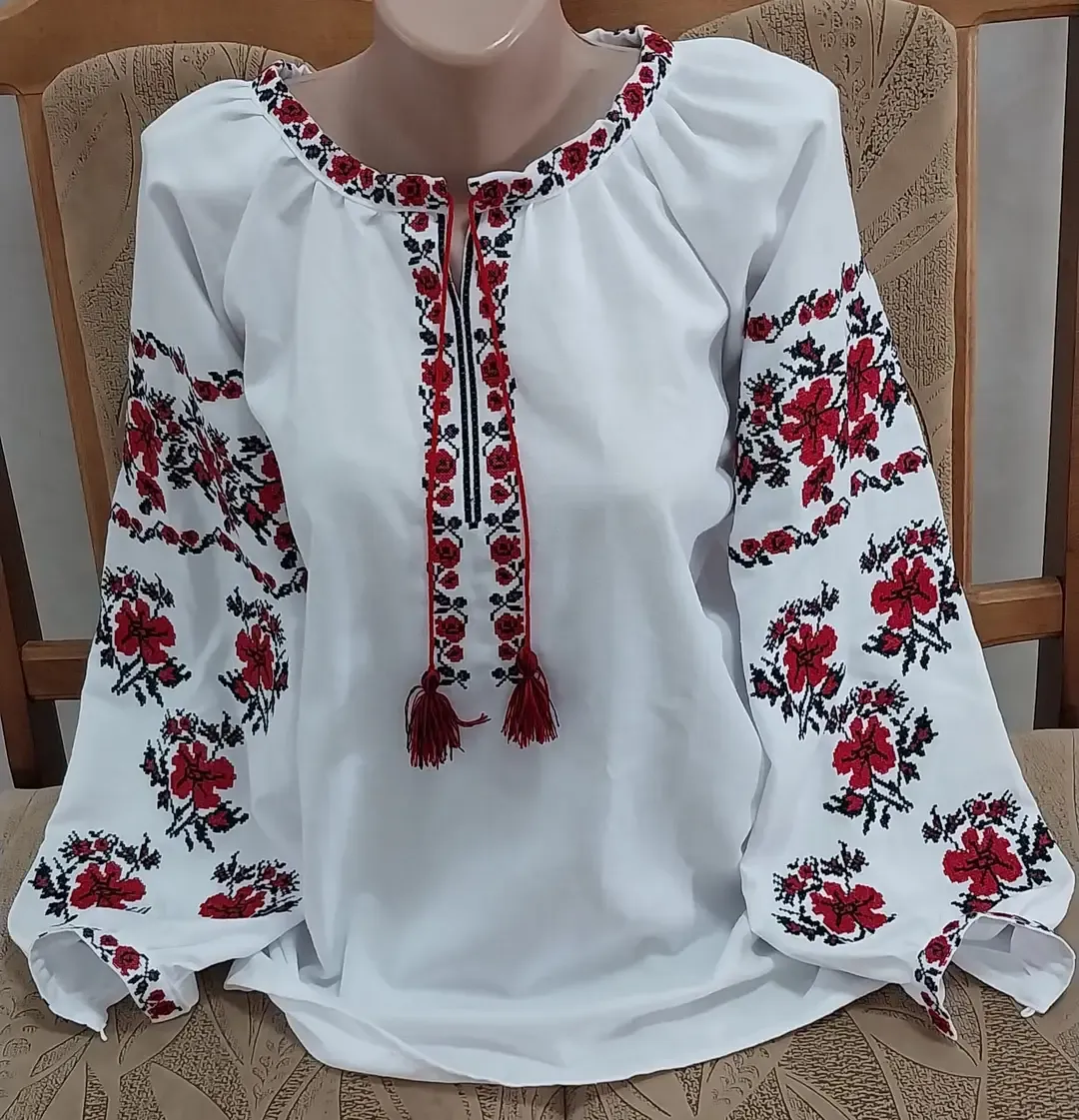 Вишиванка, жіноча вишивана блузка на домотканому полотні &quot;Бохо&quot; (Арт. 03363)