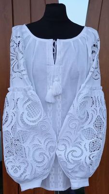 Вишиванка, жіноча вишивана блузка білому льоні (Арт. 03382) Вишиванка, жіноча вишивана блузка білому льоні (Арт. 03382)