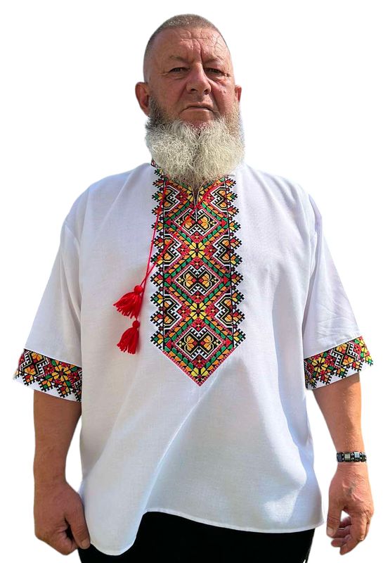 Вишиванка чоловіча безпосередньо на домотканому полотні (арт. 03389) Вишиванка чоловіча безпосередньо на домотканому полотні (арт. 03389)