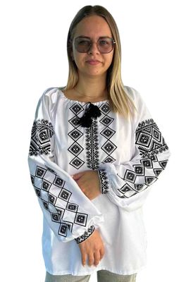Вишиванка, жіноча вишивана блузка на домотканому полотні (Арт. 03391) Вишиванка, жіноча вишивана блузка на домотканому полотні (Арт. 03391)