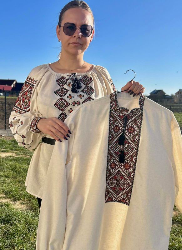 Пара вишиванок, жіноча та чоловіча вишиванка - комплект вишиванок для чоловіка і жінки (Арт. 03428)