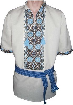 Вишиванка ручної роботи, чоловіча &quot;Українське Сонце&quot; (Арт. 00229)