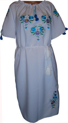 Вишиванка, сукня вишивана з квітами (Арт. 00332)