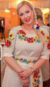 Вишиванка, сукня вишивана з квітами (Арт. 00421)