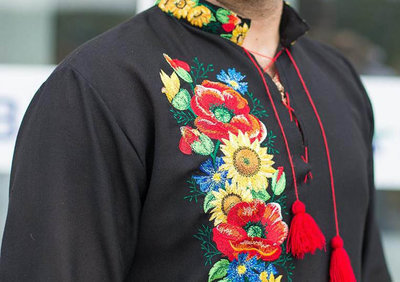 Вишиванка чоловіча вишита безпосередньо на льоні (Арт. 00530)