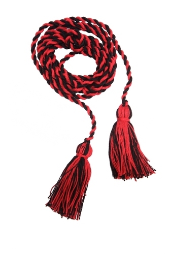 Пояс-мотузка червоно-чорний