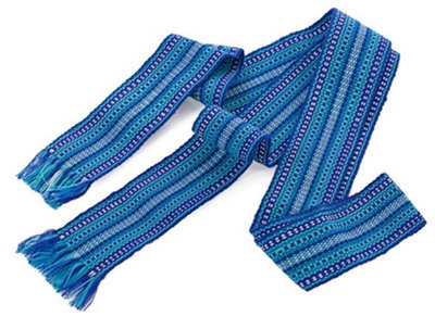 Пояс тканий блакитний