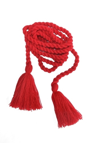 Пояс-мотузка червоного кольору