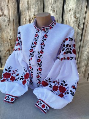 Вишиванка, жіноча вишивана блузка на домотканому полотні (Арт. 03466) Вишиванка, жіноча вишивана блузка на домотканому полотні (Арт. 03466)