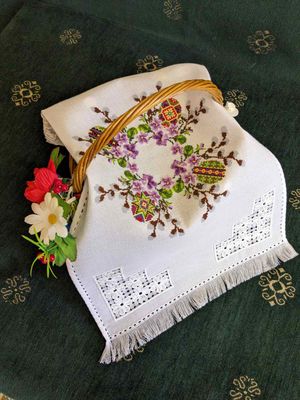 Рушник пасхальний вишиваний &quot;ВЕЛИКОДНИЙ&quot; (Арт. 03508)