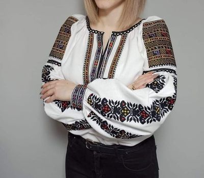 Вишиванка, жіноча вишивана блузка на домотканому полотні (Арт. 03545) Вишиванка, жіноча вишивана блузка на домотканому полотні (Арт. 03545)