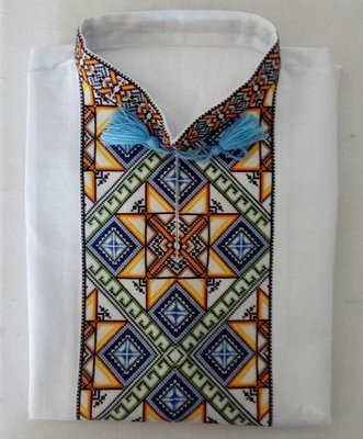 Вишиванка ручної роботи, чоловіча сорочка "Полтавські Зорі" (Арт. 01861)