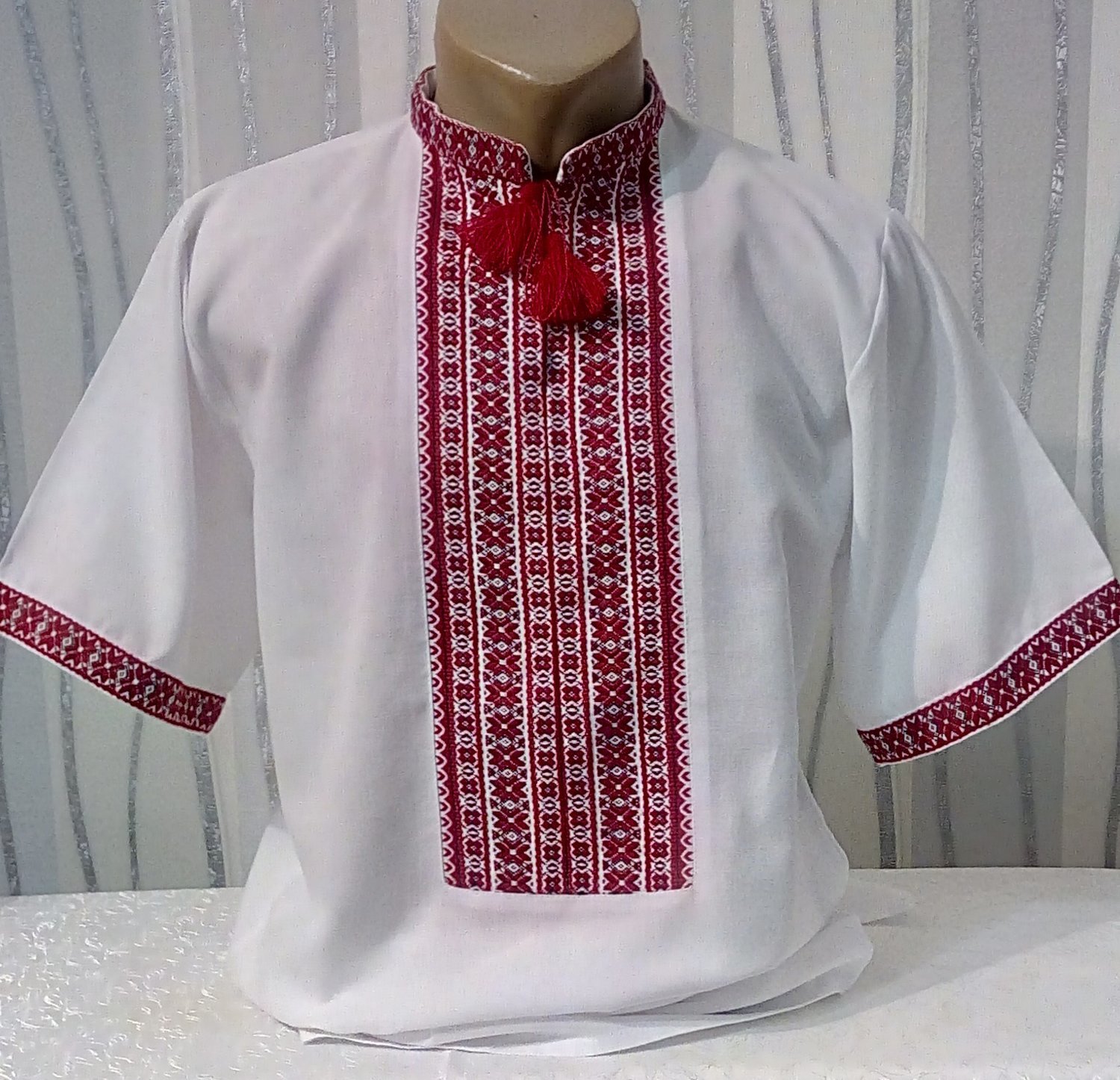 Вишиванка чоловіча на домотканому полотні (Арт. 01864)