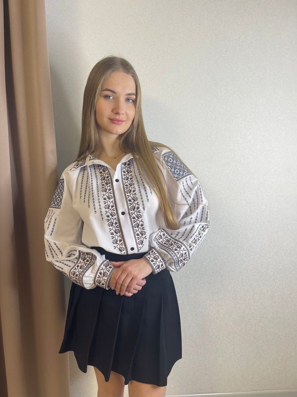 Вишиванка, жіноча вишивана блузка на домотканому полотні (Арт. 03557) Вишиванка, жіноча вишивана блузка на домотканому полотні (Арт. 03557)