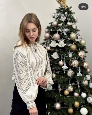 Вишиванка, жіноча вишивана блузка на домотканому полотні (Арт. 03571)