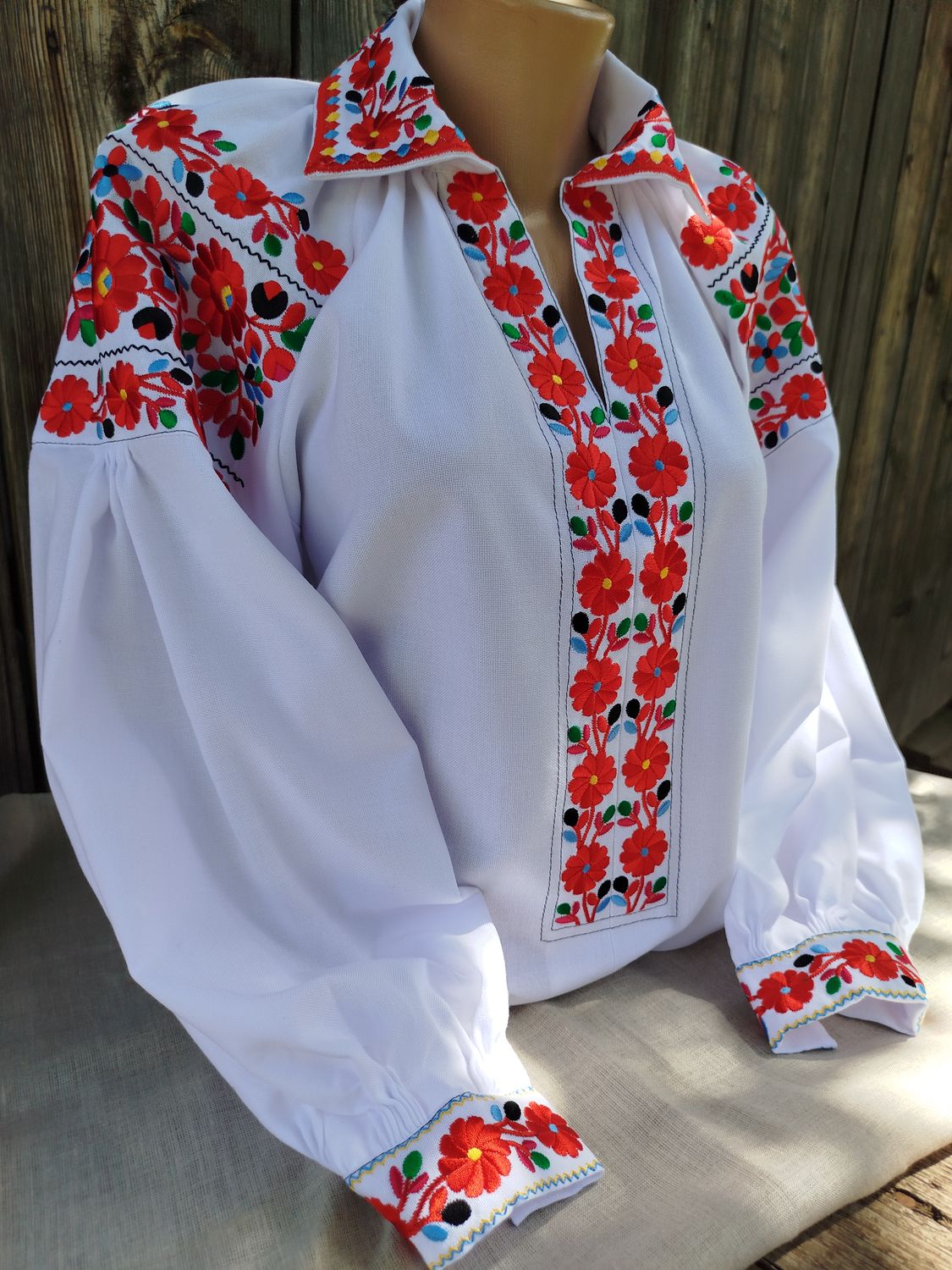 Вишиванка, жіноча вишивана блузка на домотканому полотні &quot;Яворівська&quot; (Арт. 03581)