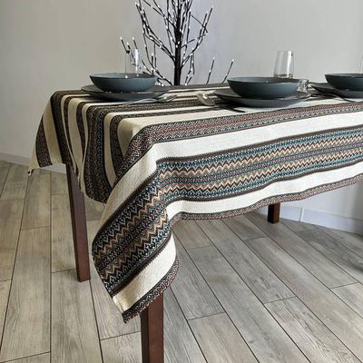 Скатертина на декоративному домотканому полотні (Арт. 03595)