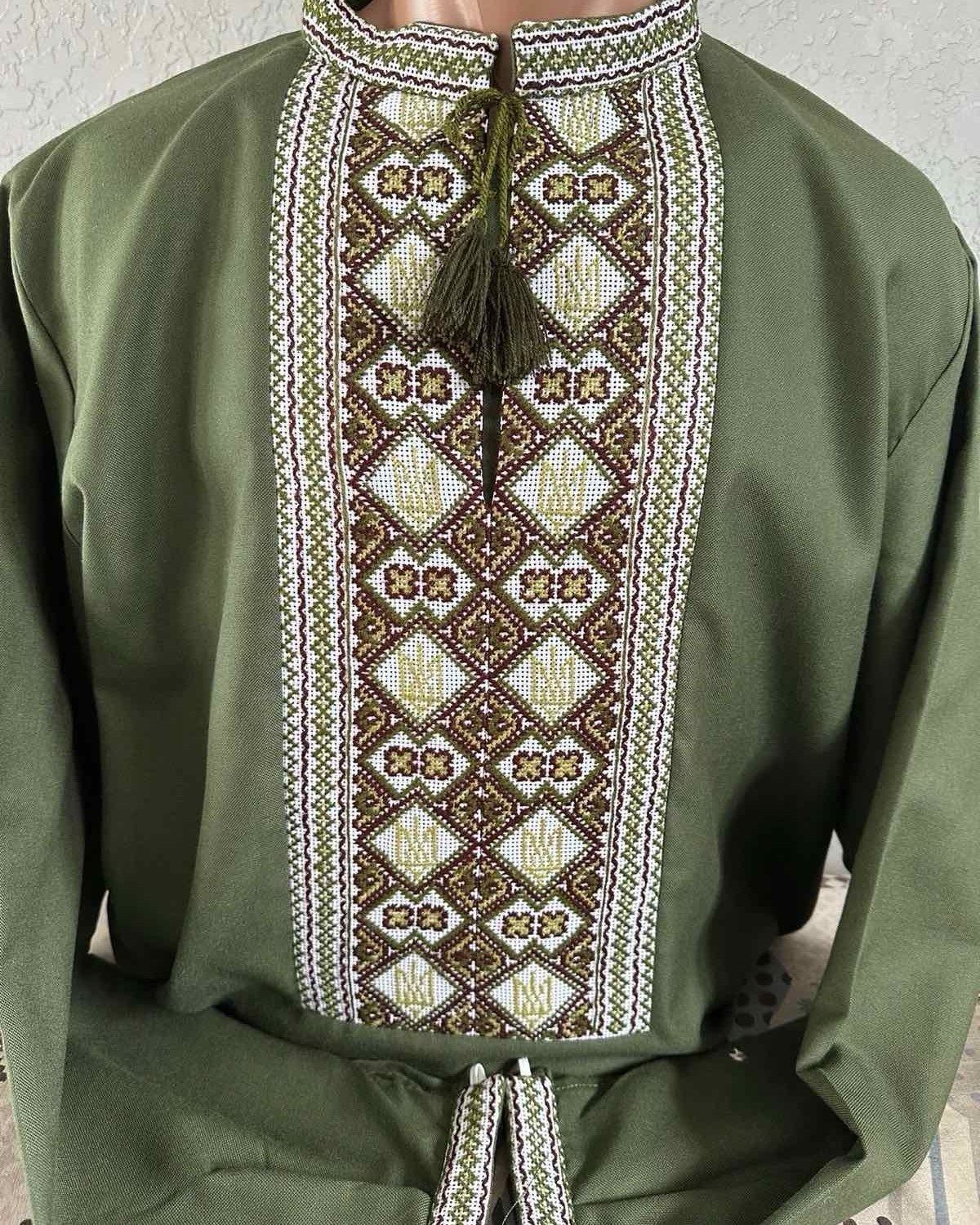Вишиванка, чоловіча вишита сорочка &quot;Патріотична&quot;  (Арт. 03661)