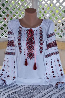 Вишиванка, жіноча вишивана блузка на домотканому полотні (Арт. 03680) Вишиванка, жіноча вишивана блузка на домотканому полотні (Арт. 03680)