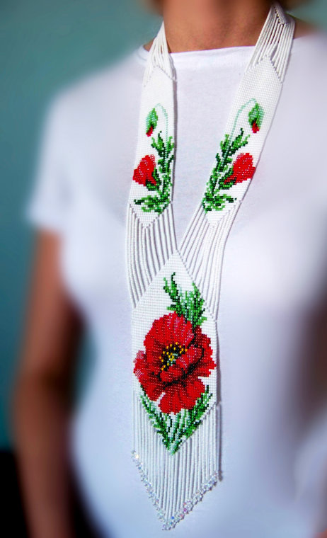 Гердан - прикраса з бісеру до вишиванки (Арт. 01931) Гердан - прикраса з бісеру до вишиванки (Арт. 01931)