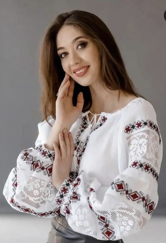 Вишиванка, жіноча вишивана блузка на домотканому полотні &quot;Мережка&quot; (Арт. 03706)