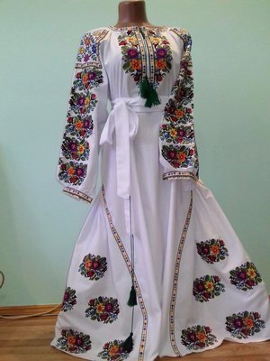 Вишиванка жіноча, унікальна вишивана сукня "Чарівниця" (Арт. 01928)
