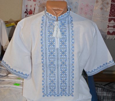 Вишиванка чоловіча на домотканому полотні &quot;Американка&quot; (Арт. 01938)