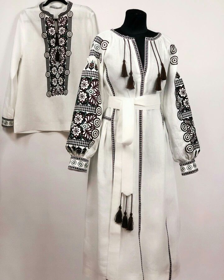 Пара вишиванок, жіноча сукня та чоловіча вишиванка - комплект вишиванок для чоловіка і жінки (Арт. 03716)