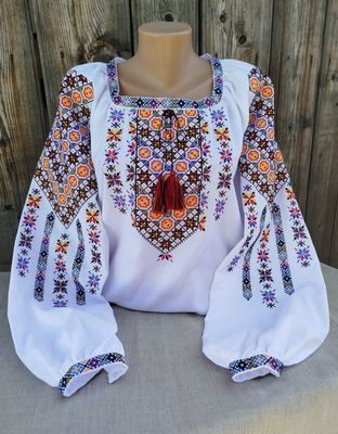 Вишиванка, жіноча вишивана блузка "Яскраві зіроньки" (Арт. 03550) Вишиванка, жіноча вишивана блузка "Яскраві зіроньки" (Арт. 03550)