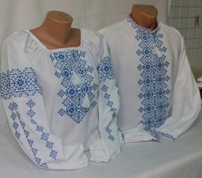 Пара вишиванок, жіноча та чоловіча вишиванка. Комплект вишиванок "Українські Зорі" (Арт. 01991)