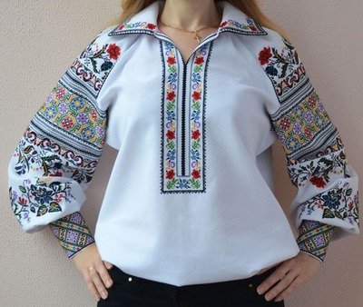 Неймовірно красива вишиванка, жіноча вишивана блузка на домотканому полотні (Арт. 02021)