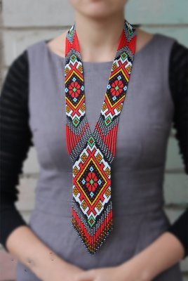 Гердан - прикраса з бісеру до вишиванки (Арт. 01930)