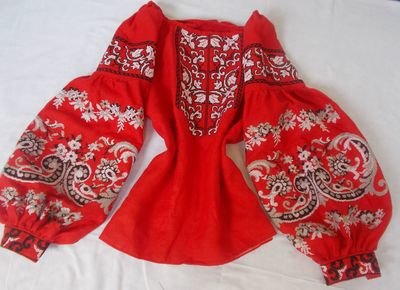 Вишиванка, жіноча вишивана блузка на червоному льоні "Бохо" (Арт. 02079) Вишиванка, жіноча вишивана блузка на червоному льоні "Бохо" (Арт. 02079)