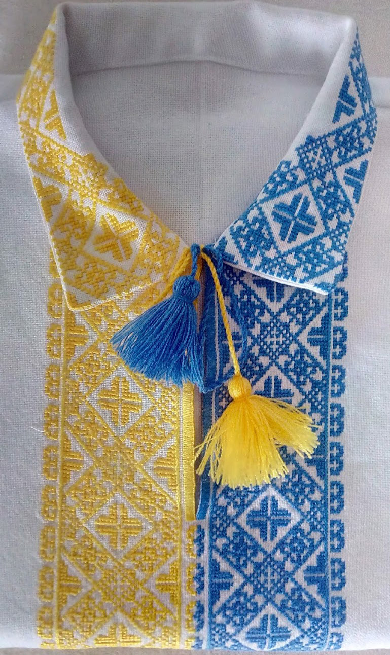 Вишиванка ручної роботи, чоловіча &quot;Національна&quot; (Арт. 02087)